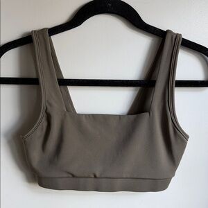 Paragon Fitwear Olive Taupe Square Neck Sports Bra